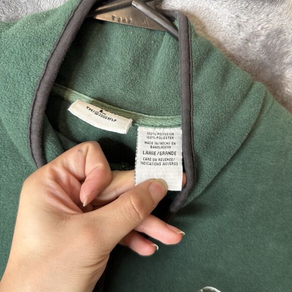 Vintage Y2K NFL New York Jets Green Vest Size Large The Edge Full Zip - Picture 4 of 8